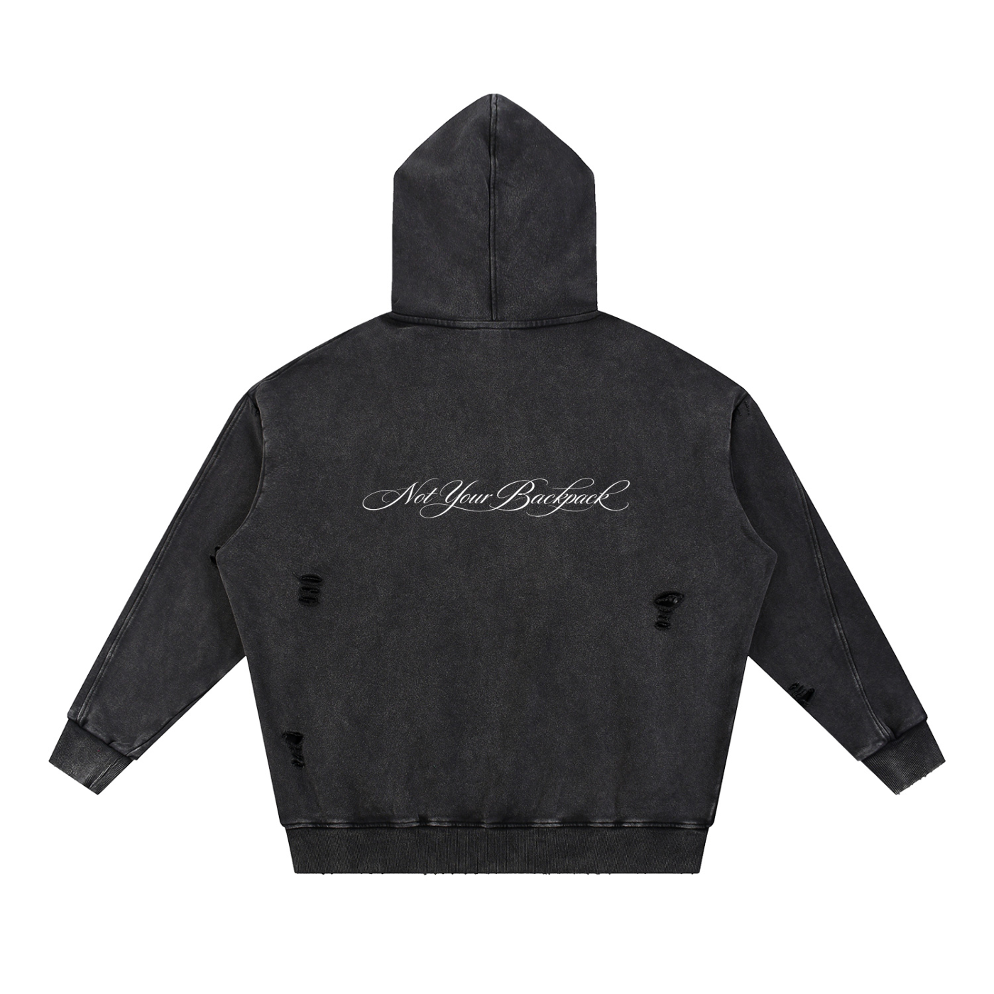 02 Distressed Panel Pocket Hoodie
